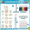 16 Pack Kids Beach Wind Chime Craft Kit – DIY Hawaiian Luau Wooden Painting Set, Summer Fruit & Ocean Theme Arts & Crafts, Classroom Activity, Birthday Party Favors & School Craft Supplies